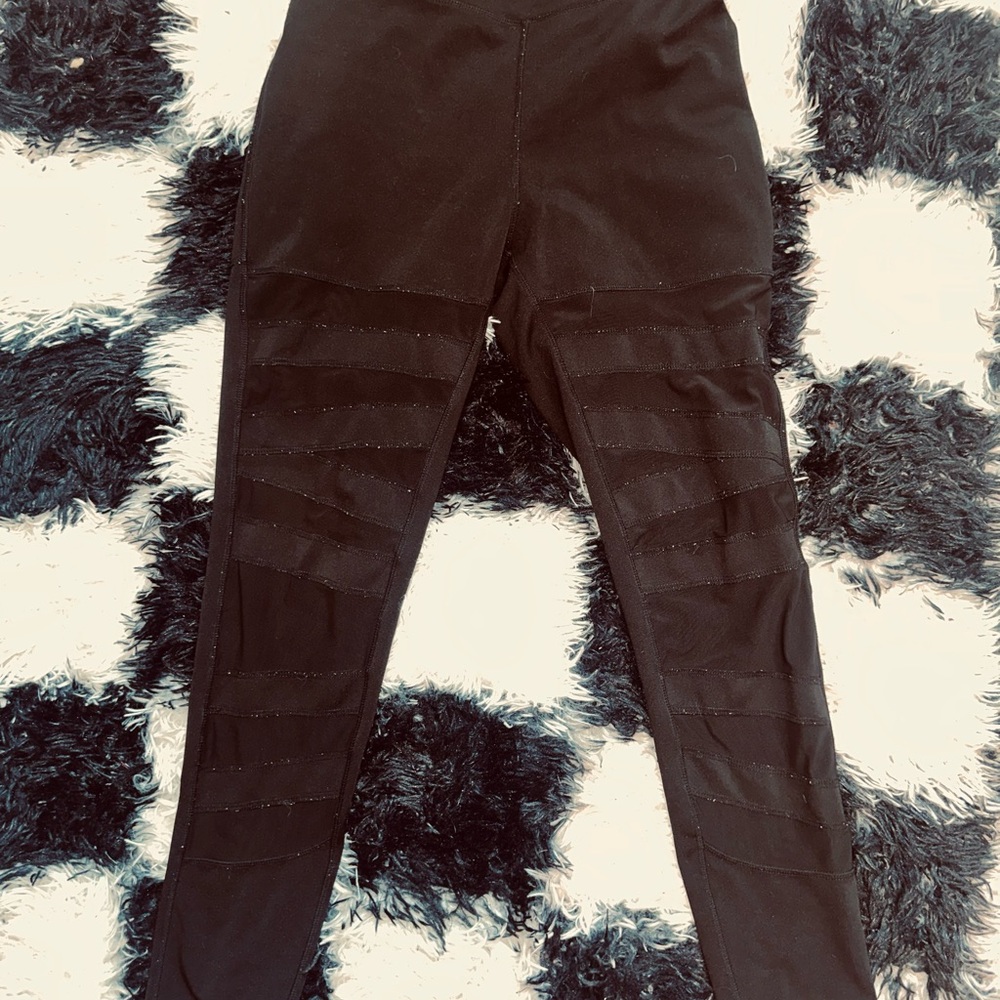 Black Leggings with Mesh